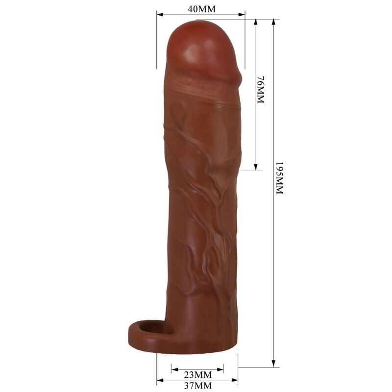 PRETTY LOVE - MANGA PENIS GERD COM EXTENSÃO DE 7,6 CM MULATO
