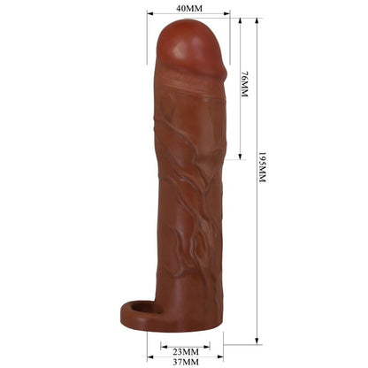 PRETTY LOVE - MANGA PENIS GERD COM EXTENSÃO DE 7,6 CM MULATO