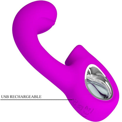 PRETTY LOVE - SIBEL SIBEL VIBRADOR PONTO G + ESTIMULADOR DE CLITÓRIS 10 VIBRAÇÕES ROXO