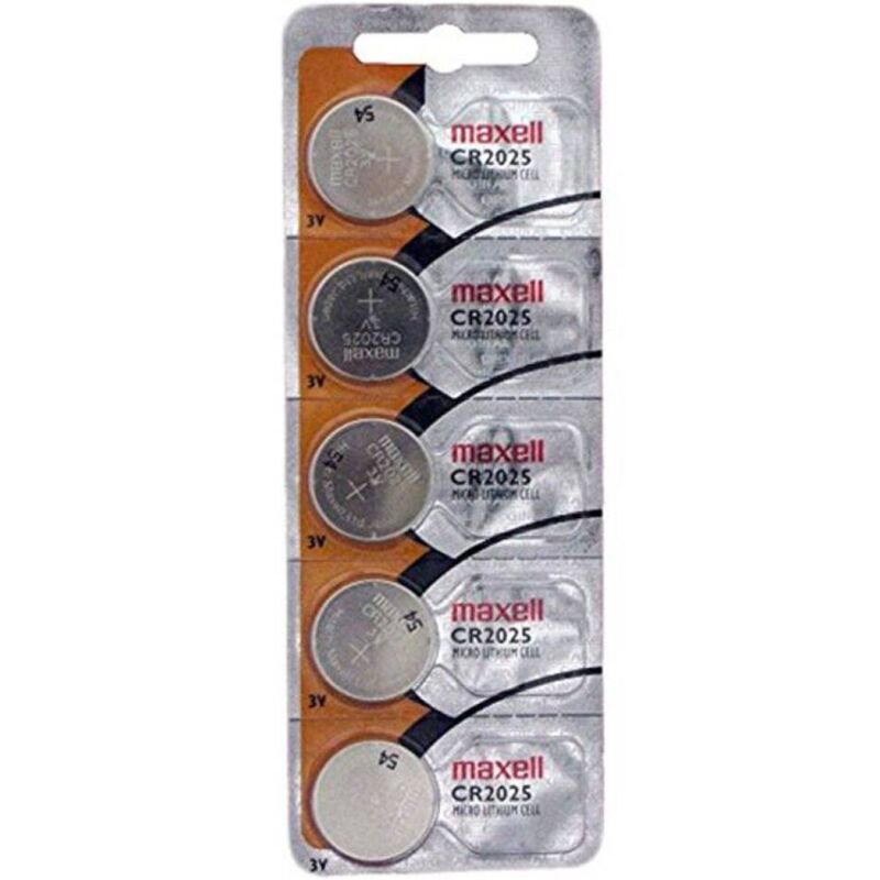 MAXELL - BATERIA DE LÍTIO BOTÃO CR2025 3V BLISTER*5