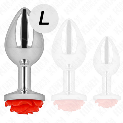 KINK - PLUG ANAL ROSA VERMELHO TAMANHO L