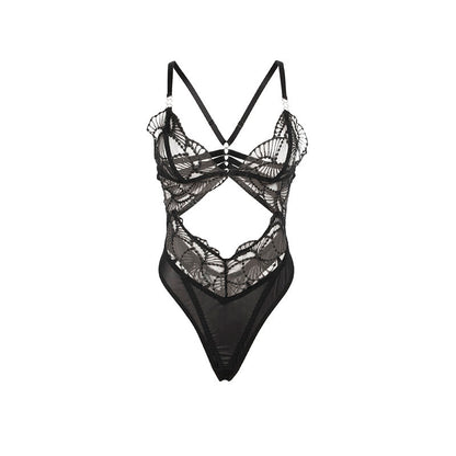 SUBBLIME - 955229 BODY TRANSPARENTE COM RENDA OCA PRETO L/XL