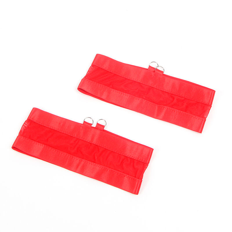 SUBBLIME - 955250 SUTIÃ BONDAGE VERMELHO COM CONJUNTO DE LIGA S/M