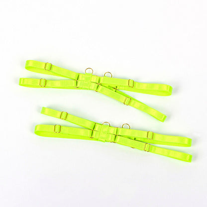 SUBBLIME - 955281 CONJUNTO DE SUTIÃ COM COLAR E DETALHES NAS PERNAS VERDE FLUORESCENTE L/XL
