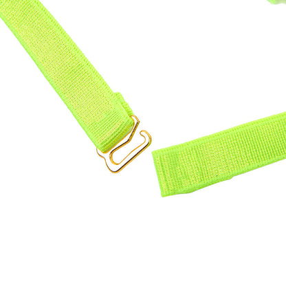 SUBBLIME - 955281 CONJUNTO DE SUTIÃ COM COLAR E DETALHES NAS PERNAS VERDE FLUORESCENTE L/XL