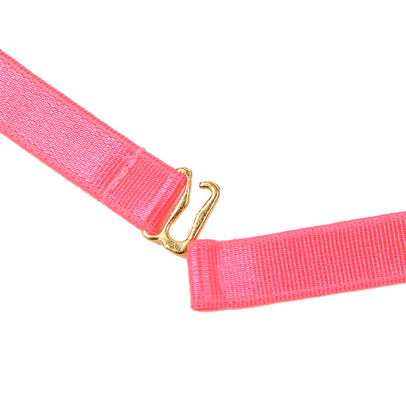 SUBBLIME - 955304 CONJUNTO DE SUTIÃ COM COLAR E DETALHES NAS PERNAS ROSA FLUORESCENTE L/XL