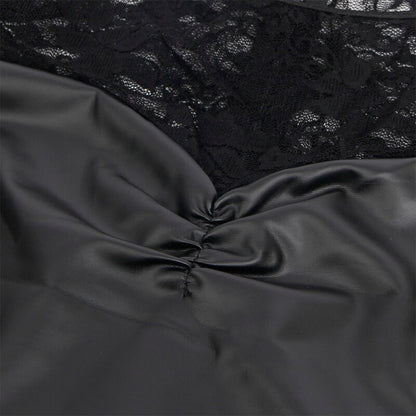 SUBBLIME - 955595 VESTIDO MANGA COMPRIDA COM RENDA PRETA S/M