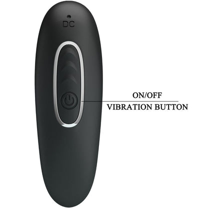 PRETTY LOVE - VIBRADOR ANAL CORBAN 10 VIBRAÇÕES PRETO