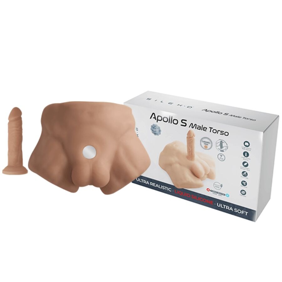 SILEXD - APOLLO S REALISTA MEIO TORSO MASCULINO CARAMELO