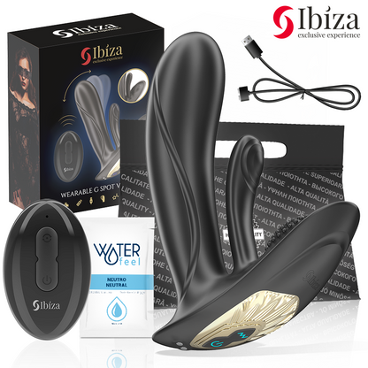 IBIZA - VIBRADOR VESTÍVEL COM ESTIMULAÇÃO DO PONTO G E CLITÓRIS COM CONTROLE REMOTO