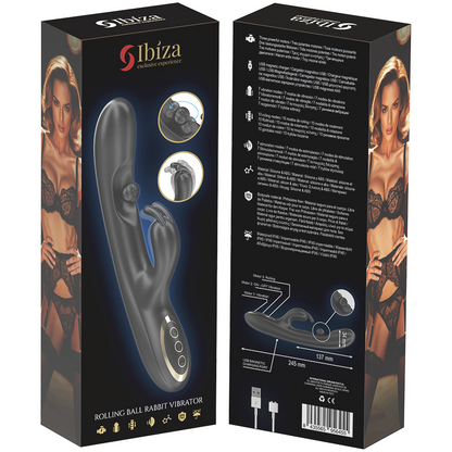 IBIZA - PODEROSO VIBRADOR RABBIT COM PÉROLA ROLANTE MASSAGEADORA