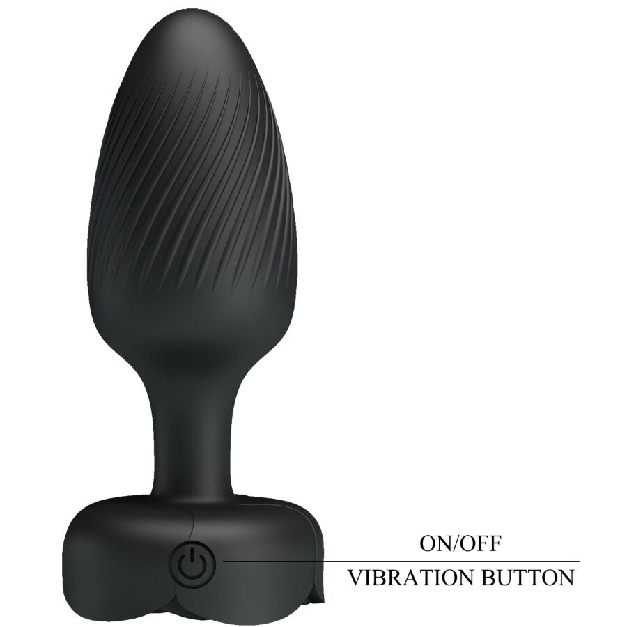 PRETTY LOVE - OSBORN PLUG ANAL COM LUZ LED PRETO 9,8 CM