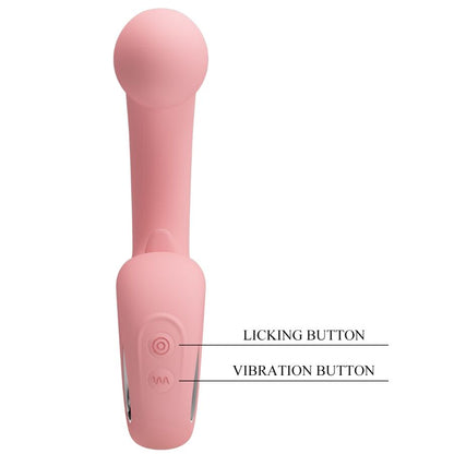 PRETTY LOVE - ERYNNYES VIBRADOR PONTO G + ESTIMULADOR DE CLITÓRIS 10 VIBRAÇÕES ROSA