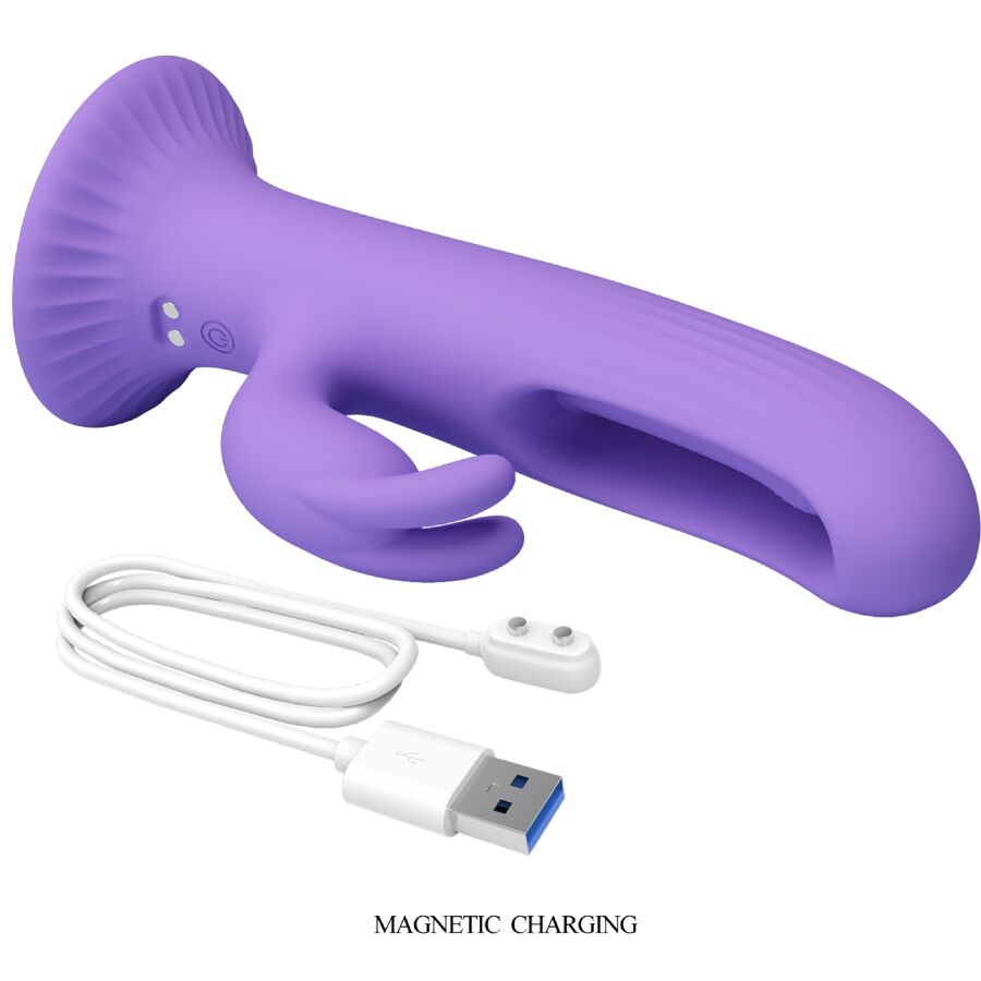 PRETTY LOVE - VIBRADOR DE COELHO KILLMOULIS 12 MODOS DE VIBRAÇÃO ROXO
