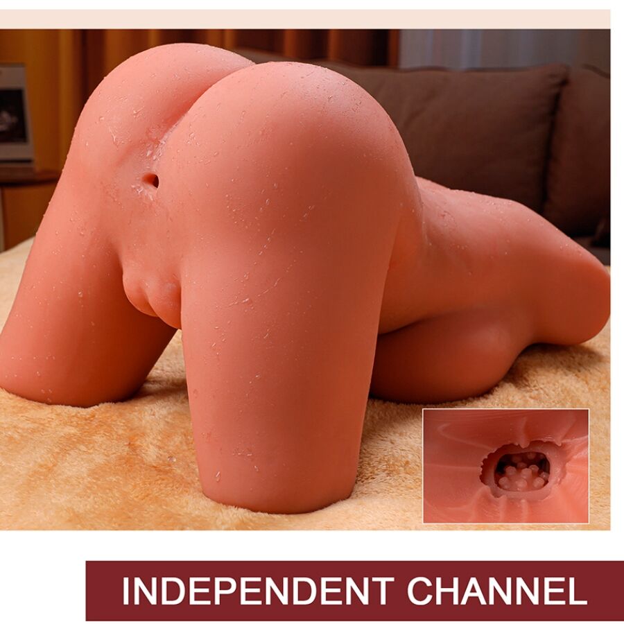 XISE - MIAH LADY BOY TORSO FEMININO COM DILDO COM VIBRAÇÃO E EMPURRAÇÃO 55 CM