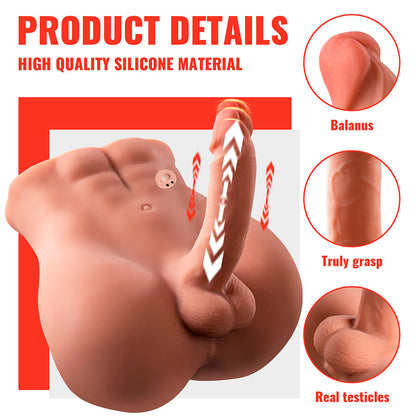 XISE - BERTLETT DILDO ASS DILDO REALISTA E MASTURBADOR ANUS POSIÇÃO FRONTAL COM EMPURRAÇÃO 18 CM