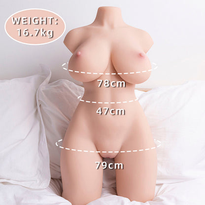 XISE - TORSO FEMININO REALISTA E ASSISTIDO COM FUNÇÃO DE PROPULSÃO 71 CM
