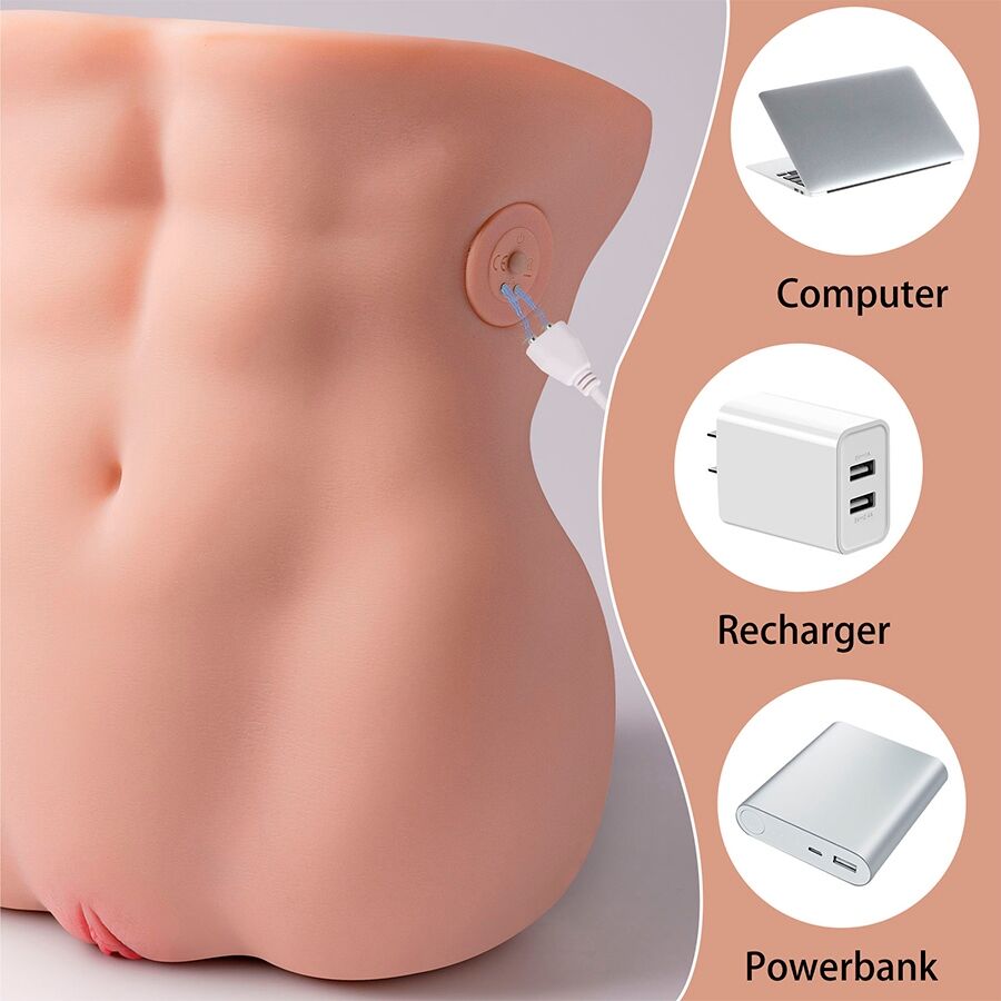 XISE - LYDIA MASTURBADOR VAGINAL FEMININO COM FUNÇÃO DE IMPULSO 25 CM