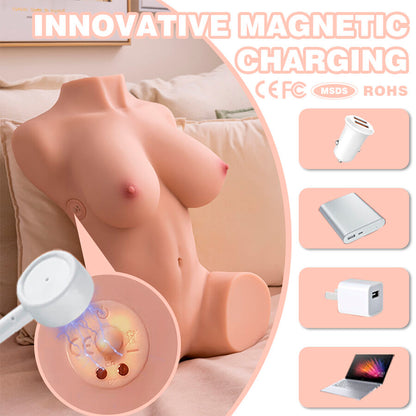 XISE - DANIA THRUSTING TORSO FEMININO VIBRANTE REALISTA 52 CM