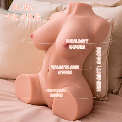 XISE - DANIA THRUSTING TORSO FEMININO VIBRANTE REALISTA 52 CM