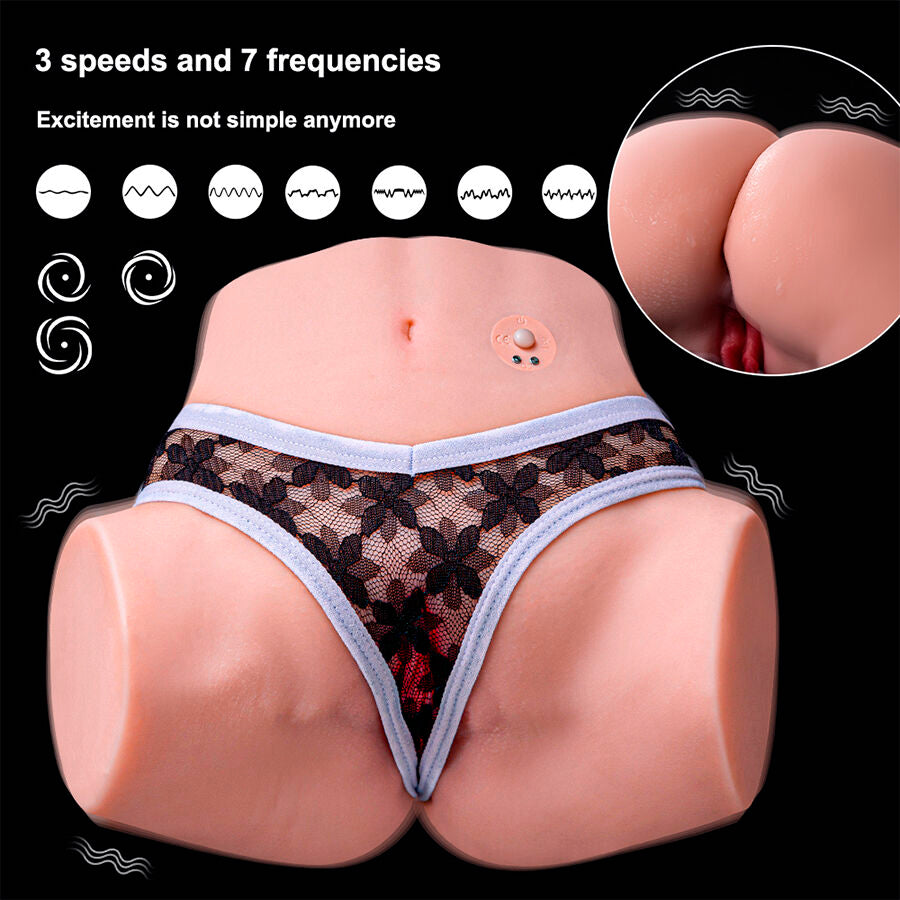 XISE - TRACY MASTURBADOR VIBRATÓRIO REALISTA COM MÚLTIPLAS POSIÇÕES PARA VAGINA E ÂNUS