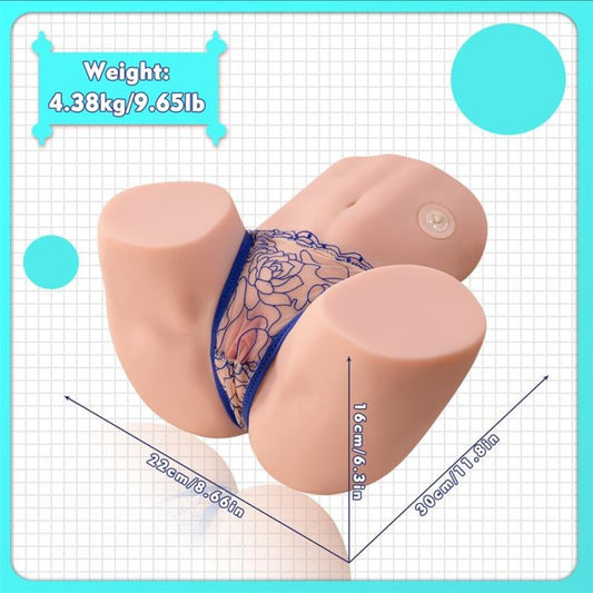XISE - MAYA SUCKING REALISTA VAGINA E ÂNUS MASTURBADOR COM VIBRAÇÃO E ONDAS ESTIMULANTES 4,5 KG