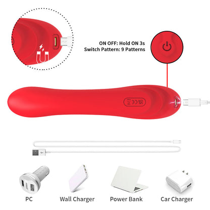 ARMONY - VIBRADOR COM LÍNGUA OSCILANTE VERMELHO