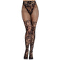 LEG AVENUE - MEIAS DE RENDA DÁLIA COM DETALHE DE REDE PRETAS