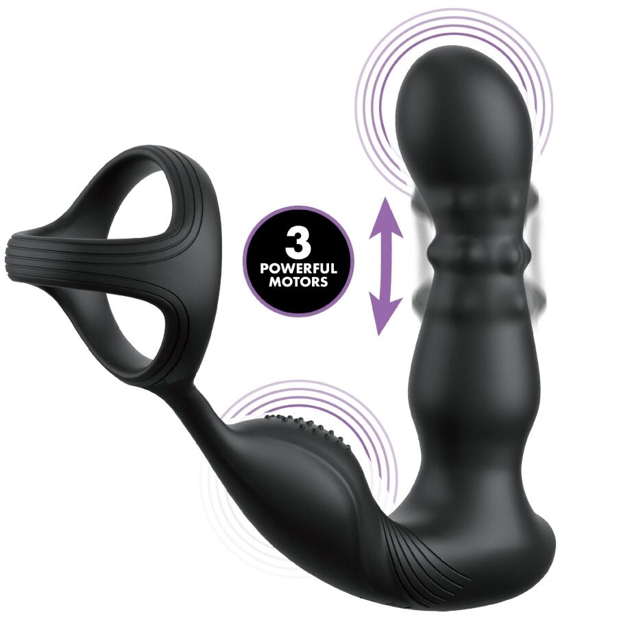 COLEÇÃO ANAL FANTASY ELITE - ANEL ANAL VIBRANTE E MASSAGEADOR COM CONTROLE REMOTO