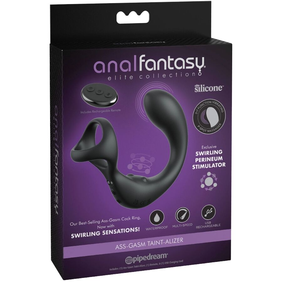 COLEÇÃO ANAL FANTASY ELITE - MASSAGEADOR ANAL VIBRANTE COM CONTROLE REMOTO