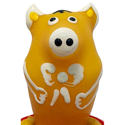 CONDOMERIE - PRESERVATIVOS NOVIDADES PINTADOS À MÃO PORCO SITTING AMARELO