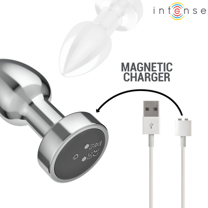 INTENSE - PLUG ANAL 10 VIBRAÇÕES METAL COM CONTROLE REMOTO S