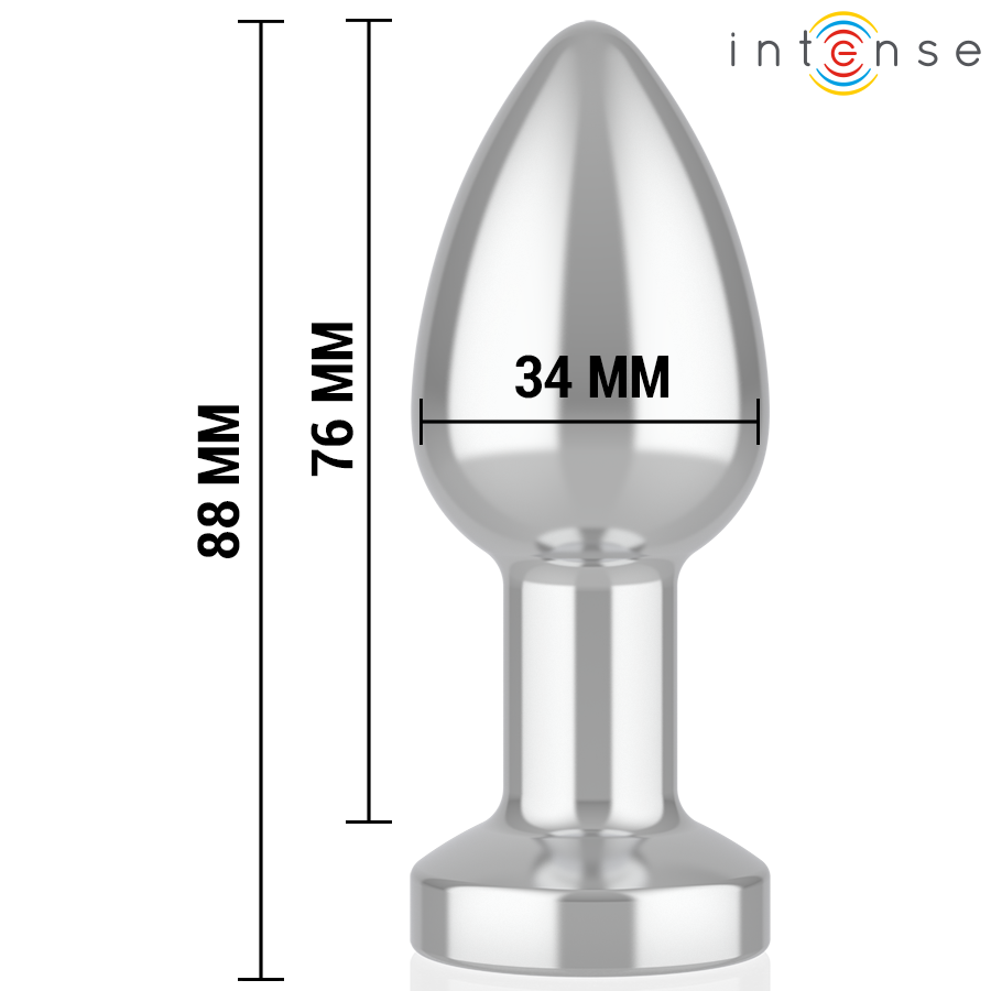 INTENSE - PLUG ANAL 10 VIBRAÇÕES METAL COM CONTROLE REMOTO M