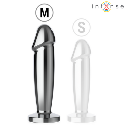 INTENSE - PLUG ANAL 10 VIBRAÇÕES DILDO DE METAL COM CONTROLE REMOTO M