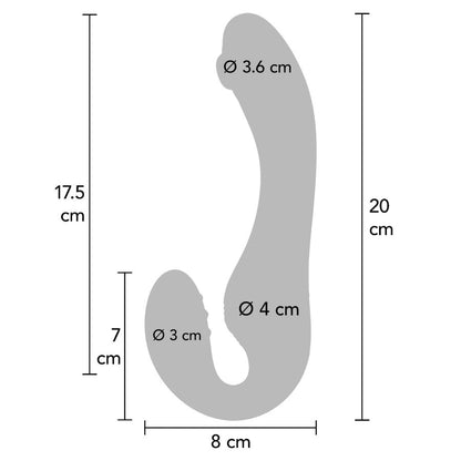 XOCOON - VIBRADOR STRAP-ON 2 EM 1 SEM ALÇAS COM CONTROLE REMOTO ROXO