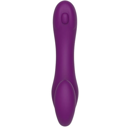 XOCOON - VIBRADOR STRAP-ON 2 EM 1 SEM ALÇAS COM CONTROLE REMOTO ROXO