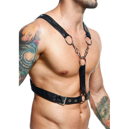 MOB - DNGEON CROSSED BLACK CHAIN HARNESS TAMANHO ÚNICO