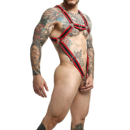 MOB - DNGEON RED CROSSED PENIS HARNESS TAMANHO ÚNICO