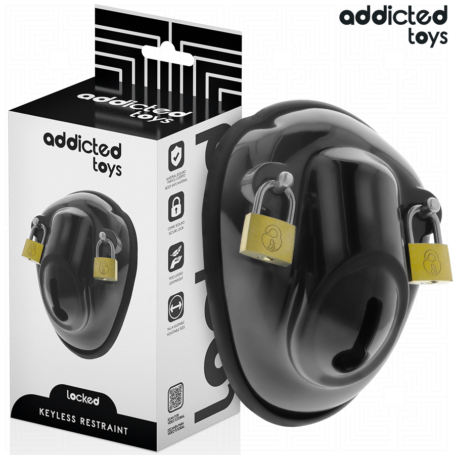 ADDICTED TOYS LOCKED - GAIOLA DE CONTENÇÃO SEM CHAVE PARA PÊNIS 11,5 CM