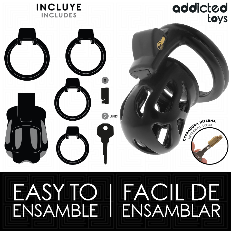 ADDICTED TOYS LOCKED - GAIOLA PARA PÊNIS SILENT KEEP 7,5 CM