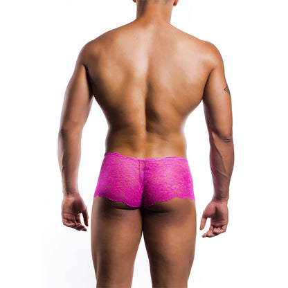 MOB - BOXER DE RENDA ROSA TAMANHO P/M