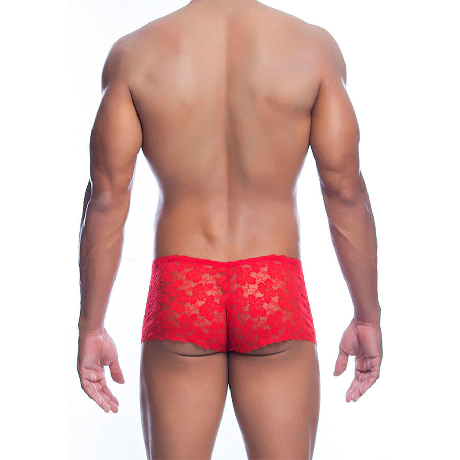 MOB - BOXER DE RENDA VERMELHA TAMANHO P/M