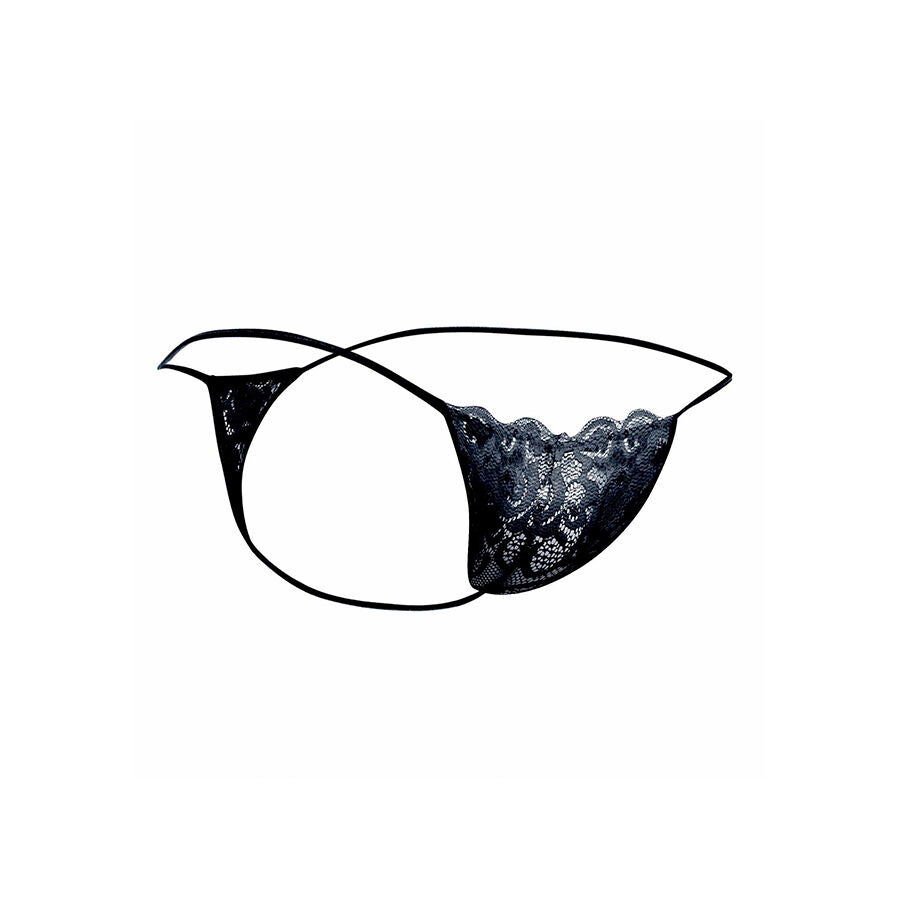 MOB - TANGA DE RENDA PRETA TAMANHO L/XL