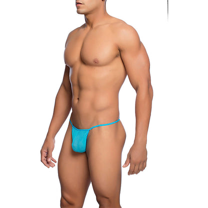 MOB - TANGA T-SHAPED TRANSPARENTE AQUA TAMANHO P/M