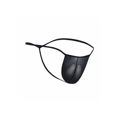 MOB - TANGA T-SHAPED TRANSPARENTE PRETA TAMANHO P/M