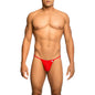 MOB - TANGA TRANSPARENTE VERMELHA EM FORMATO DE T, TAMANHO P/M