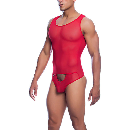 MOB - BODYSHEER VERMELHO TRANSPARENTE TAMANHO L/XL
