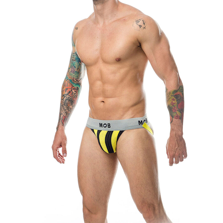 MOB - CALÇA CLASSIC JOCK STRIPE AMARELA TAMANHO M