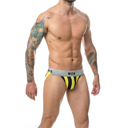 MOB - CALÇA CLASSIC JOCK STRIPE AMARELA TAMANHO M