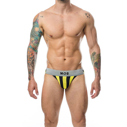 MOB - CALÇA CLASSIC JOCK STRIPE AMARELA TAMANHO M